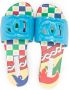 Dolce & Gabbana Kids Leren slippers Blauw - Thumbnail 3