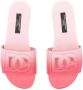Dolce & Gabbana Kids Leren slippers met logo en uitgesneden details Roze - Thumbnail 4
