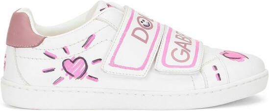 Dolce & Gabbana Kids Leren sneakers Wit