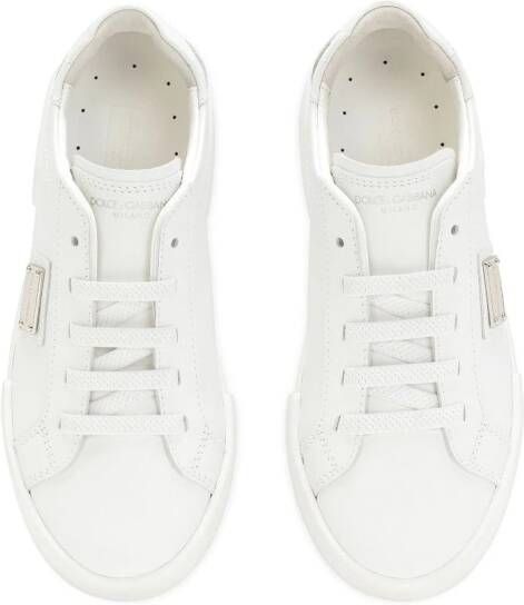 Dolce & Gabbana Kids Leren sneakers Wit