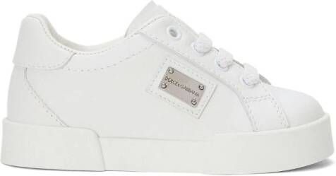 Dolce & Gabbana Kids Leren sneakers Wit