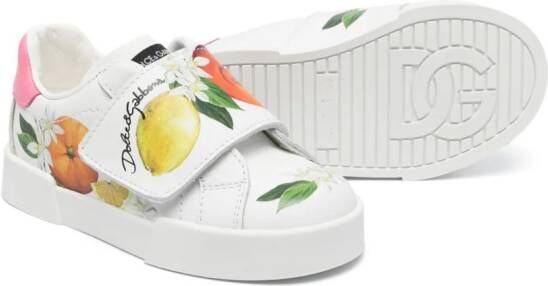 Dolce & Gabbana Kids Leren sneakers Wit