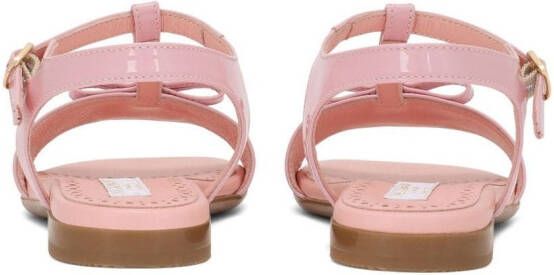 Dolce & Gabbana Kids Lakleren sandalen met DG-logo Roze