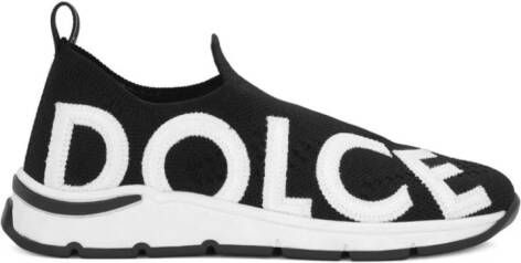 Dolce & Gabbana Kids Sneakers met mesh Zwart