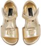 Dolce & Gabbana Kids Sandalen met logoplakkaat Goud - Thumbnail 4