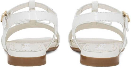 Dolce & Gabbana Kids Lakleren sandalen met DG-logo Wit