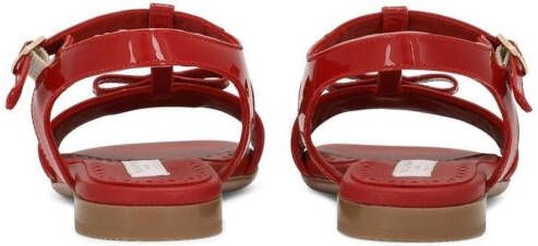 Dolce & Gabbana Kids Lakleren sandalen met DG-logo Rood