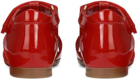 Dolce & Gabbana Kids First Steps lakleren sandalen Rood