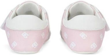 Dolce & Gabbana Kids Leren sneakers met logoprint Roze