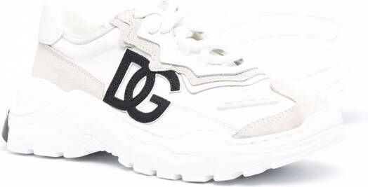 Dolce & Gabbana Kids Sneakers met logopatch Wit