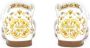 Dolce & Gabbana Kids Leren sandalen met Majolica-print Geel - Thumbnail 3