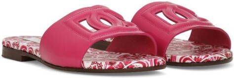 Dolce & Gabbana Kids Leren sandalen Roze