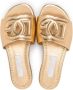 Dolce & Gabbana Kids Leren sandalen Goud - Thumbnail 3
