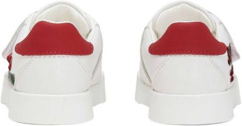 Dolce & Gabbana Kids Portofino sneakers met print Wit