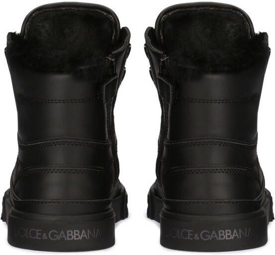 Dolce & Gabbana Kids Portofino New Roma high-top sneakers Zwart