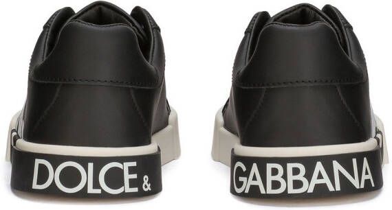 Dolce & Gabbana Kids Portofino Light sneakers met logo label Zwart
