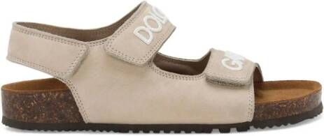 Dolce & Gabbana Kids Sandalen met klittenband Beige