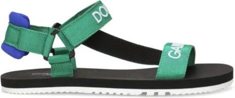 Dolce & Gabbana Kids Sandalen met klittenband Groen