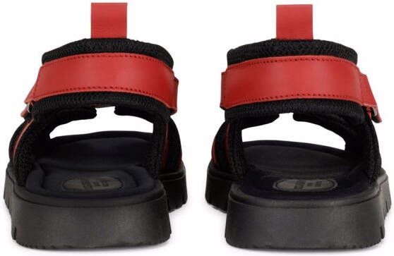 Dolce & Gabbana Kids Leren sandalen met klittenband Rood