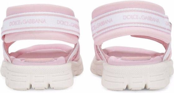 Dolce & Gabbana Kids Sandalen met klittenband Roze