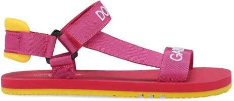 Dolce & Gabbana Kids Sandalen met klittenband Roze