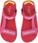 Dolce & Gabbana Kids Sandalen met klittenband Roze - Thumbnail 4