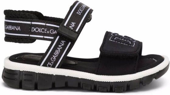 Dolce & Gabbana Kids Sandalen met klittenband Zwart