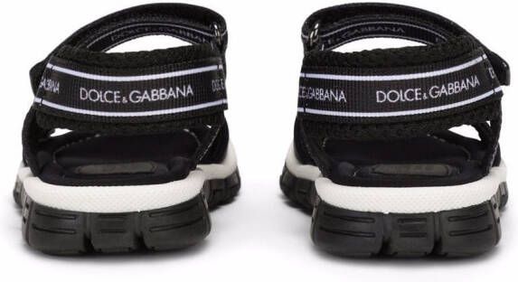 Dolce & Gabbana Kids Sandalen met klittenband Zwart