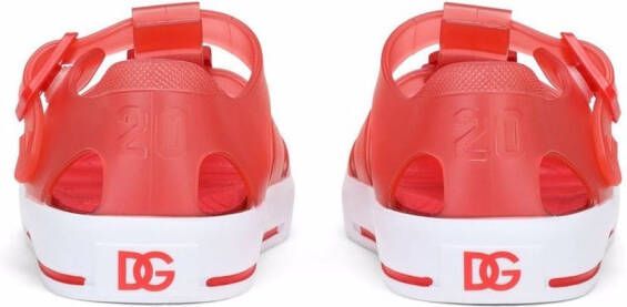 Dolce & Gabbana Kids Waterschoenen met logo Rood