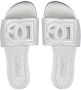 Dolce & Gabbana Kids Leren sandalen met effect Zilver - Thumbnail 4
