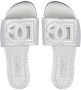 Dolce & Gabbana Kids Leren sandalen met effect Zilver - Thumbnail 4