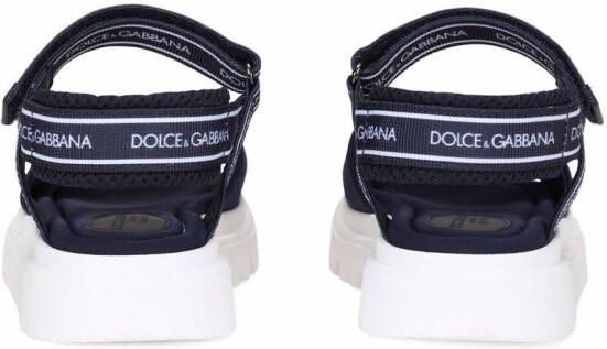 Dolce & Gabbana Kids Sandalen met klittenband Blauw