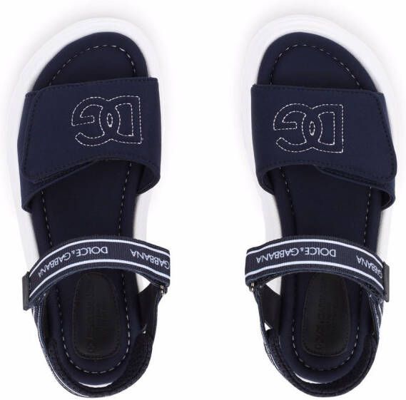 Dolce & Gabbana Kids Sandalen met klittenband Blauw