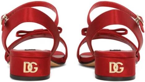 Dolce & Gabbana Kids Sandalen met logoplakkaat Rood