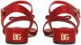 Dolce & Gabbana Kids Sandalen met logoplakkaat Rood - Thumbnail 3