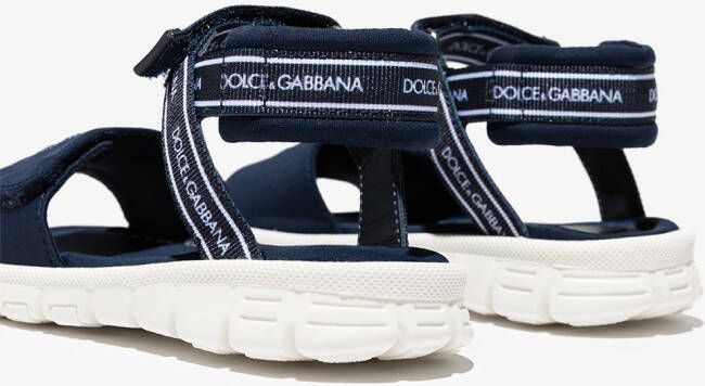 Dolce & Gabbana Kids Sandalen met logoprint Blauw