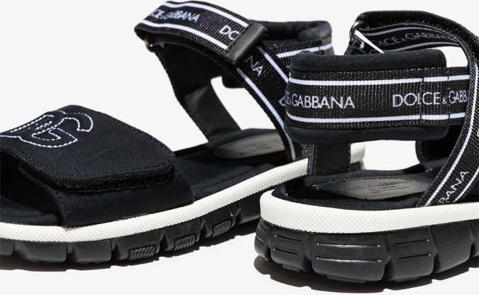 Dolce & Gabbana Kids Sandalen met logoprint Zwart