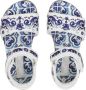 Dolce & Gabbana Kids Leren sandalen met Majolica-print Wit - Thumbnail 3