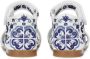 Dolce & Gabbana Kids Leren sandalen met Majolica-print Wit - Thumbnail 4
