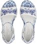 Dolce & Gabbana Kids Leren sandalen met Majolica-print Wit - Thumbnail 3