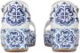 Dolce & Gabbana Kids Leren sandalen met Majolica-print Wit - Thumbnail 4