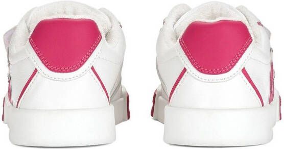 Dolce & Gabbana Kids Portofino Light leren sneakers Wit