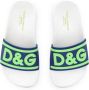 Dolce & Gabbana Kids Slippers met logo-applicatie Blauw - Thumbnail 4