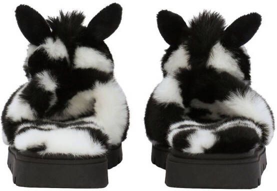 Dolce & Gabbana Kids Slippers met zebraprint Wit