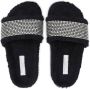 Dolce & Gabbana Kids Badstof slippers verfraaid met stras Zwart - Thumbnail 4