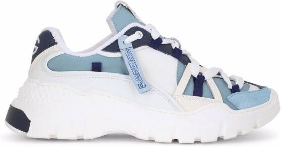 Dolce & Gabbana Kids Airmaster sneakers met vlakken Blauw