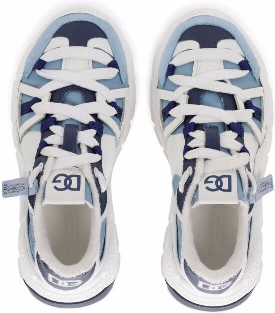 Dolce & Gabbana Kids Airmaster sneakers met vlakken Blauw