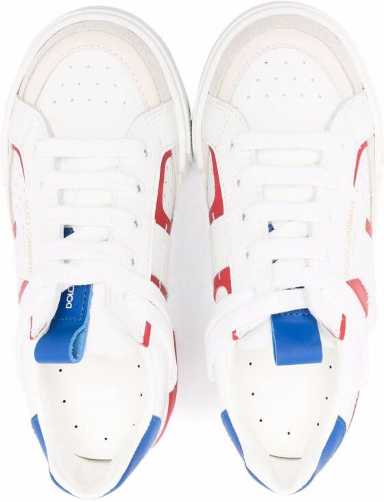 Dolce & Gabbana Kids Sneakers met contrasterend detail Wit