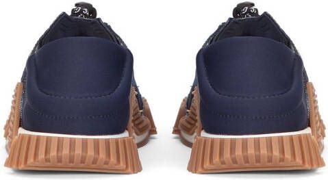 Dolce & Gabbana Kids Sneakers met denim vlakken Blauw