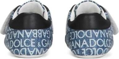 Dolce & Gabbana Kids Sneakers met klittenband Blauw